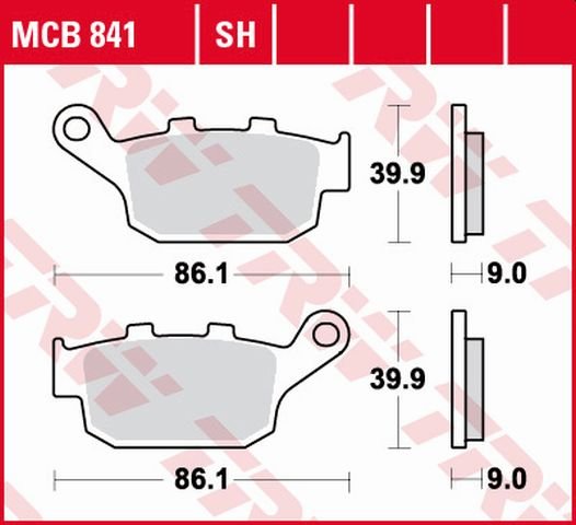 MCB841 TRW organic street brake pad