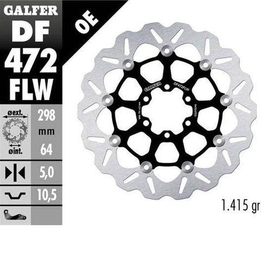 DF472FLW GALFER float wave brake disc