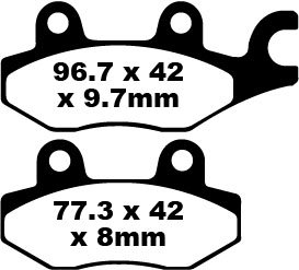 FA165/2R EBC r series heavy duty sintered brake pads