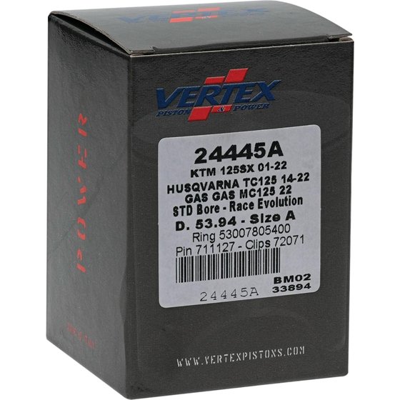 24445 Vertex cast race piston kit