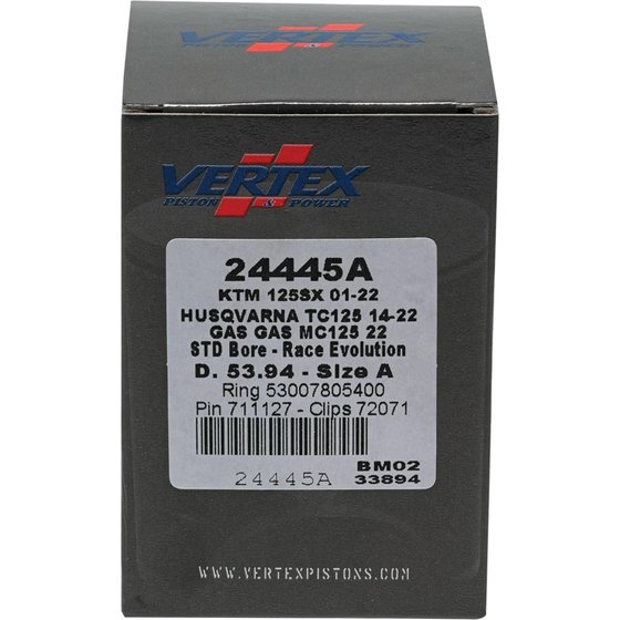 24445 Vertex cast race piston kit