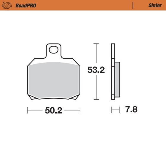 404802 MOTO-MASTER sintered rear brake pad