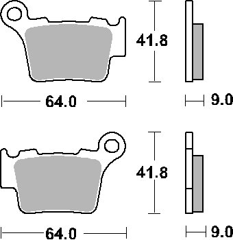 791CS SBS brakepads carbon silver