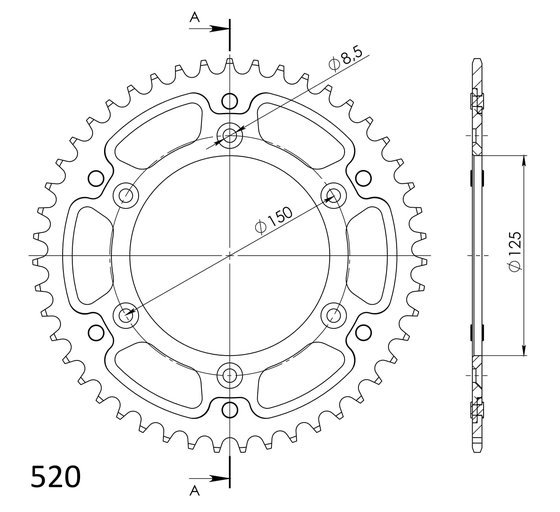 RST-990 Supersprox stealth rear sprocket