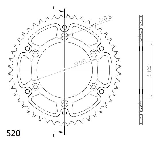 RST-990 Supersprox stealth rear sprocket