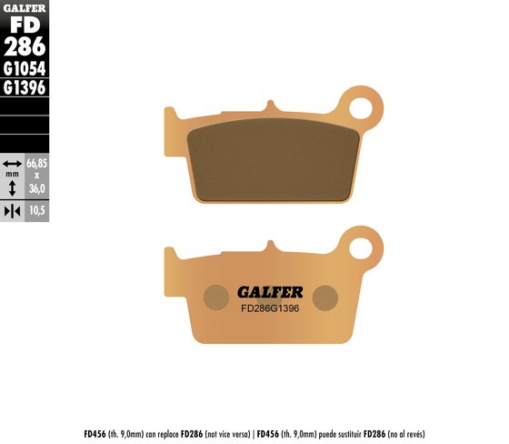 FD286G1396 GALFER street sinter brake pad