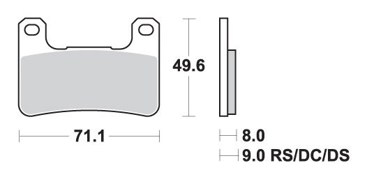 806HS SBS brakepads sintered