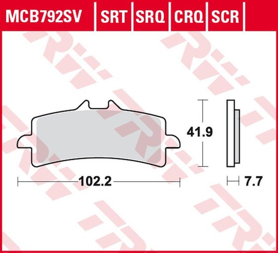 MCB792TRQ TRW sintered metal brake pad