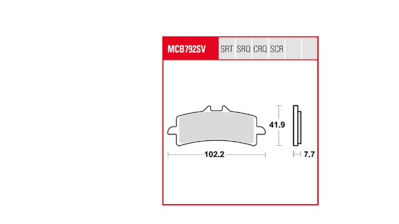 MCB792TRQ TRW sintered metal brake pad