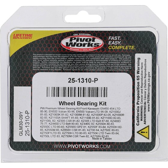 25-1310 All Balls wheel bearing kit front