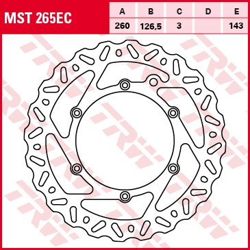 MST265EC TRW fixed wave brake rotor