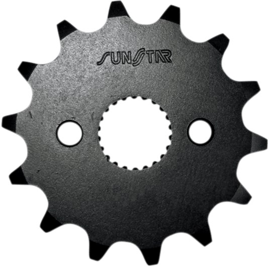 10715 SUNSTAR SPROCKETS 15t 420 pitch black steel front replacement sprocket