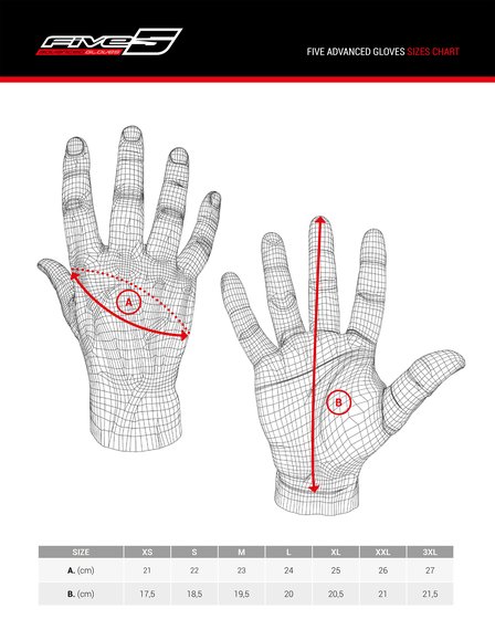 661-220017 FIVE glove rs3 evo graphic w's boreal