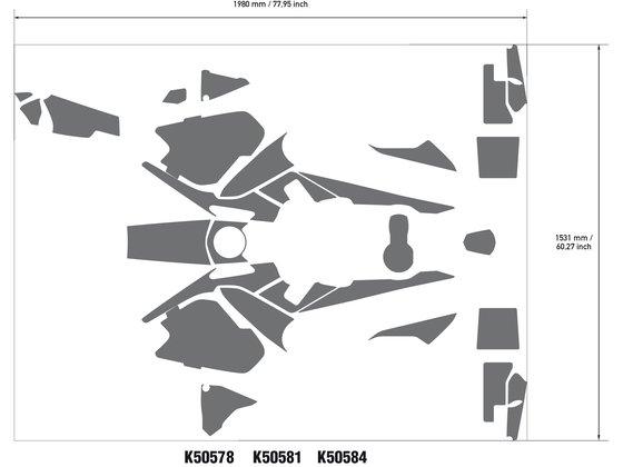 K50584 UNIRACING 40th anniversary decal kit for r1250gs adv