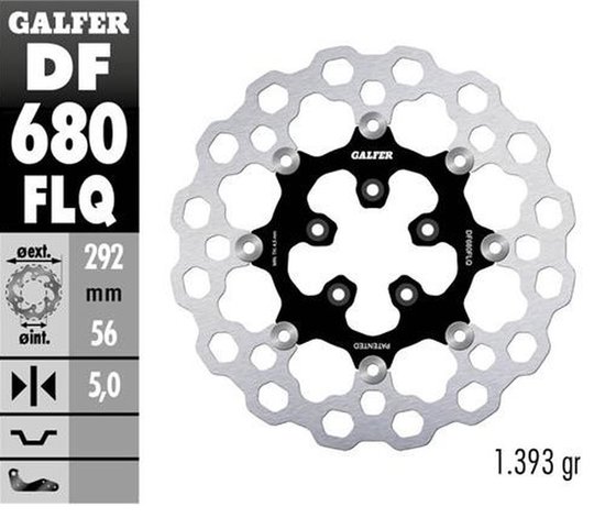 DF680FLQ GALFER float cubiq front brake rotor