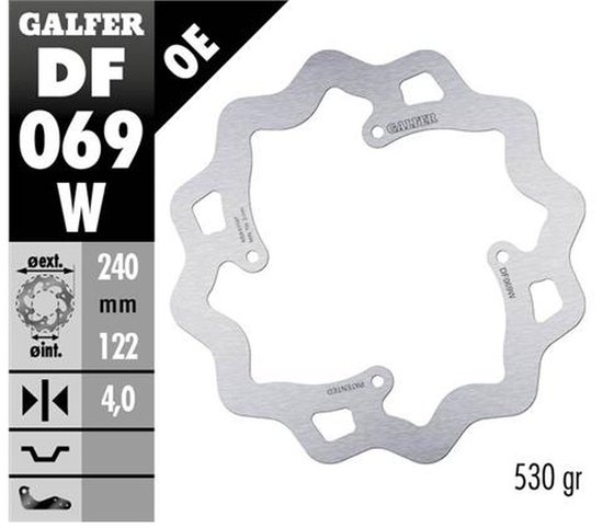 DF069W GALFER fixed wave rear brake disc