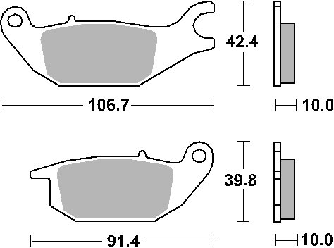 784HF SBS brakepads ceramic