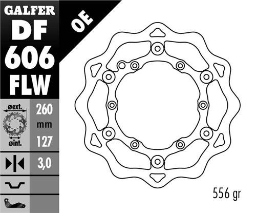 DF606FLW GALFER float wave brake rotor