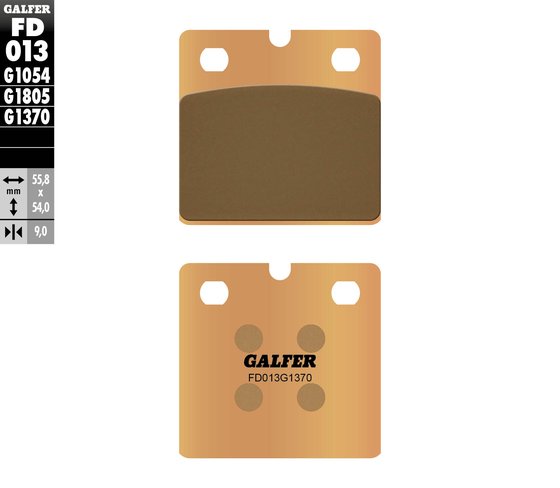 FD013G1370 GALFER sintered ceramic brake pads for bmw rr