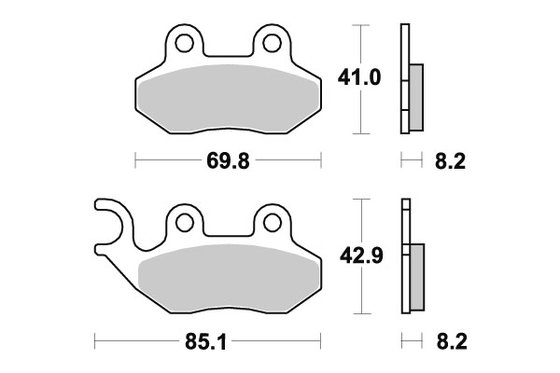 140HF SBS brakepads ceramic (708hf)