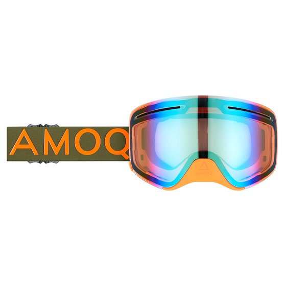 645-23130312 AMOQ vision vent+ magnetic goggles military green/orange - gold mirror