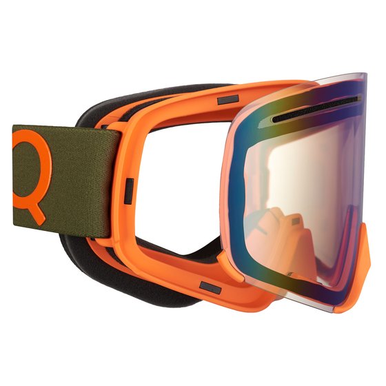 645-23130312 AMOQ vision vent+ magnetic goggles military green/orange - gold mirror