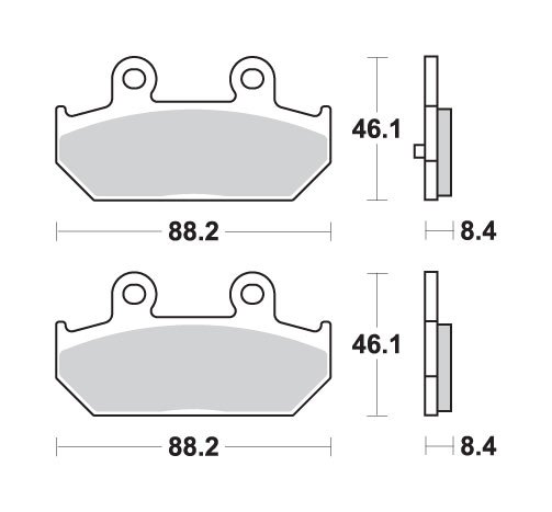 182MS SBS brakepads maxi sinter