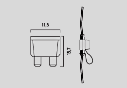 514820 FLOSSER mini 20a fuses (50 pack)