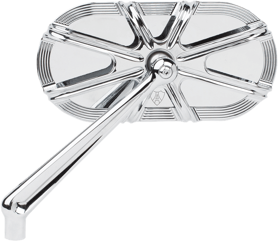 13-161 ARLEN NESS caged left chrome mirror