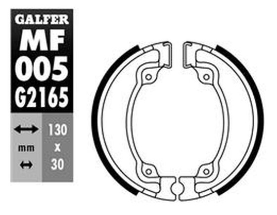 MF005G2165 GALFER rear brake shoes