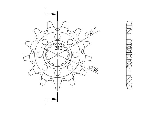 24312-15 Supersprox front sprocket ka kx450f z15