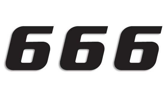 5049/20/6 BLACKBIRD RACING black number plate graphics pack