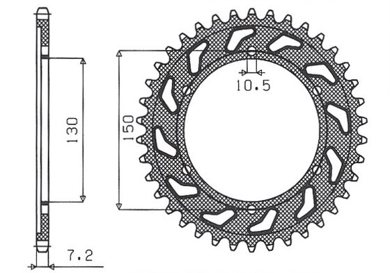 SUN1-4598-48 SUNSTAR SPROCKETS rear sprocket