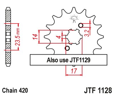 215311JT JT Sprockets front sprocket 11tooth pitch 420