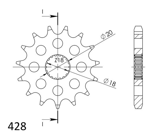 22200-14 Supersprox / jt front sprocket 426.14