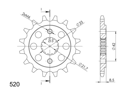 24501-17 Supersprox / jt front sprocket 512.17