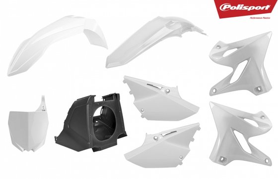 90717 POLISPORT plastic kit yz125/250 02- white (1)