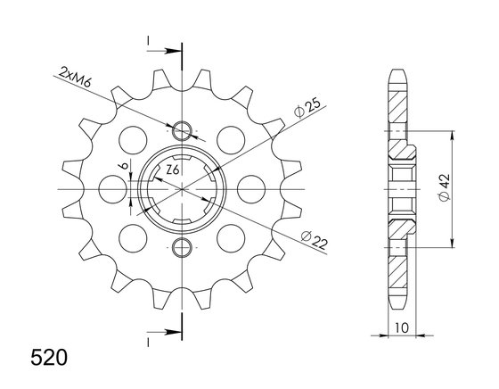 20500-15 Supersprox / jt front sprocket 306.15