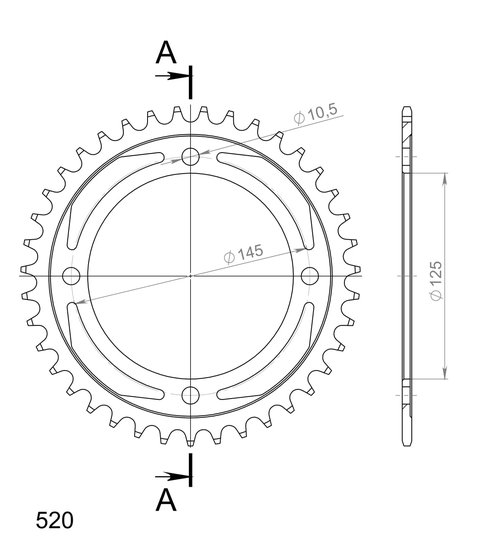 12505-39 Supersprox rear sprocket 857.39