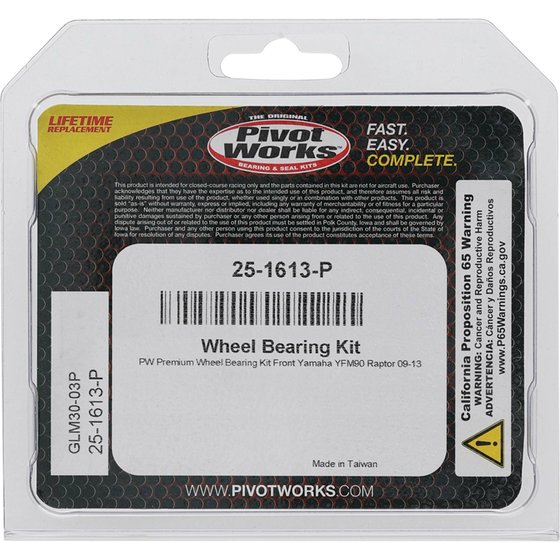 25-1613 All Balls wheel bearing kit front