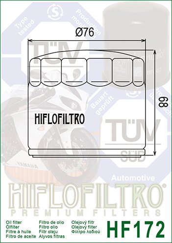 20-HF172C Hiflofiltro "hiflo" alyvos filtras hf172c chromuotas