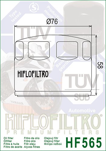 HF565 Hiflofiltro alyvos filtras