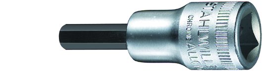 STAHLWILLE lizdas 3/8" 6mm inhex iš legiruoto plieno, chromuotas