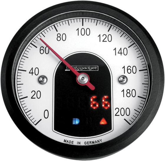 MOTOGADGET mo-scope mažytis analoginis spidometras juodas