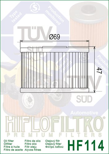 20-HF114 Hiflofiltro "hiflo" alyvos filtras hf114