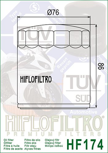 HF174C Hiflofiltro alyvos filtras