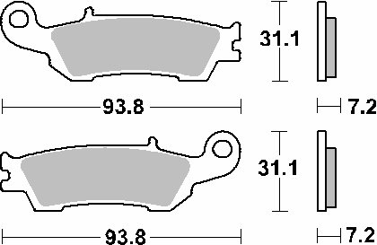 840SI SBS sukepintos bekelės stabdžių kaladėlės