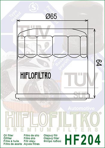 HF204 Hiflofiltro alyvos filtras