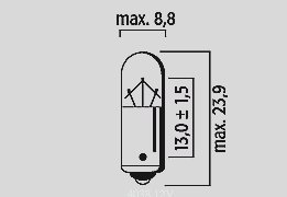 FLOSSER 12v 5w ba9s halogeninė lemputė (10 vnt.)