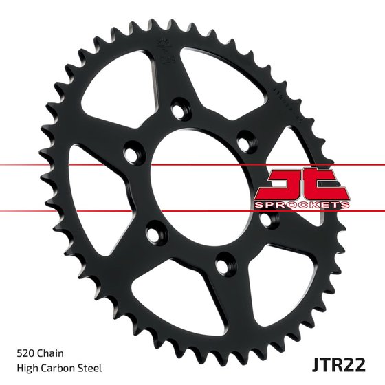 356049JT JT Sprockets galinė žvaigždutė 49 dantukų 520 juoda